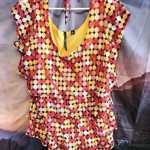 Colorful Women's Polka Dot Blouse
